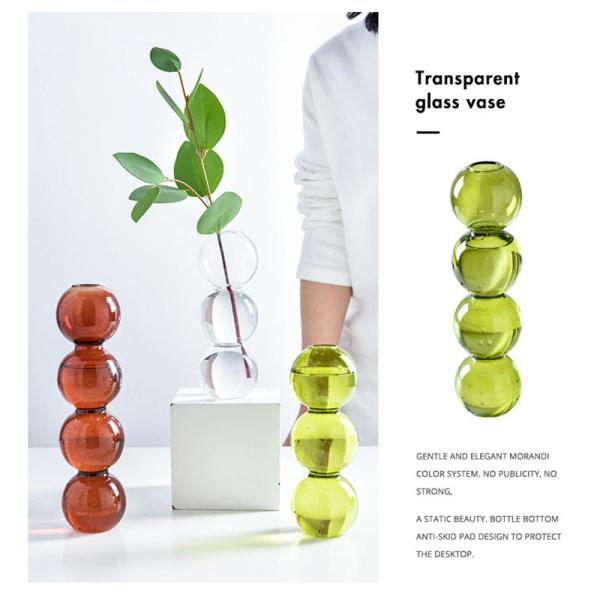 Logo Printing Decorative Laminated Ball Glass Vases