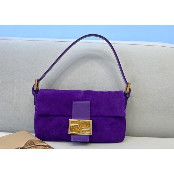 Classic Single Strap Shoulder Bag Pure Color Underarm Bag Baguette Bag