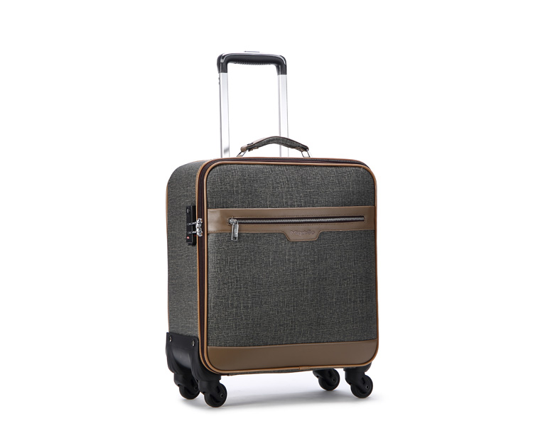 Luxury Modern Leather Luggage Bag Trolley Water Resistant Luggage With Spinner Caster