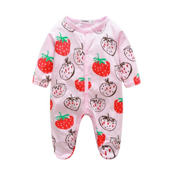 Custom Pattern Print Newborn Cotton Romper , Organic Cotton Baby Clothes