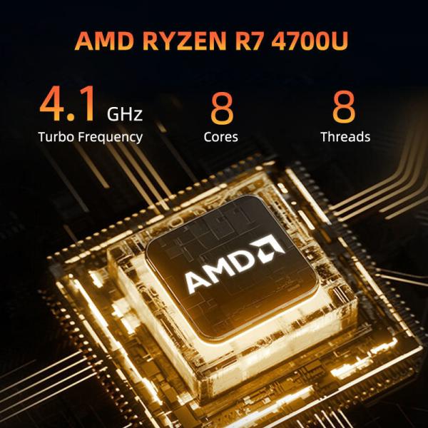 10 Core Mini Gaming Pc AMD R7 4700U 2 X DDR4 RAM NVME SSD VGA WIFI6 Windows 10