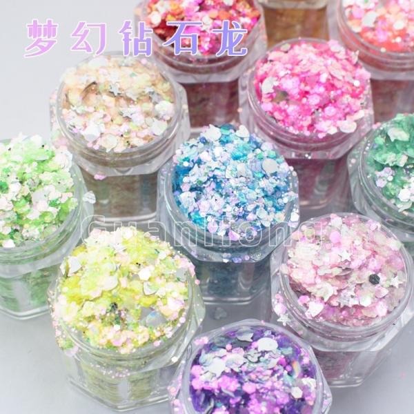 Bulk Chunky Loose Rainbow Holographic Glitter Sequin Polyester 3D Cats