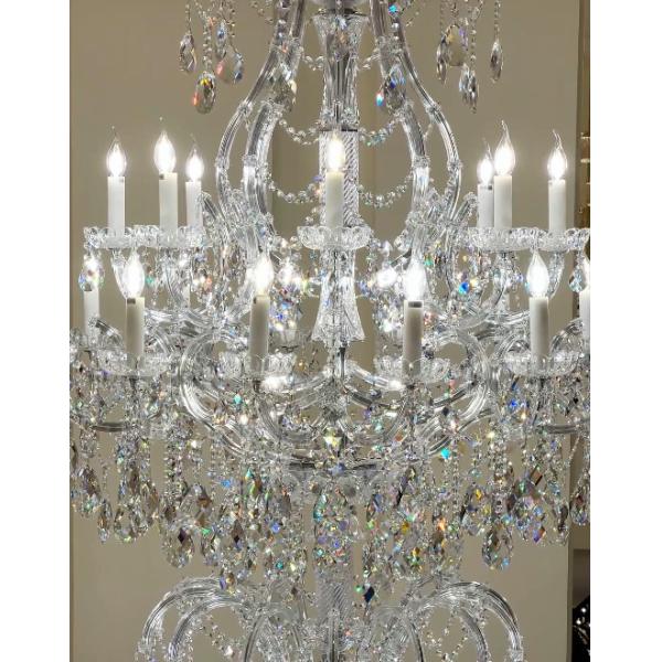 Реалистичные прозрачные большие люстры для двухэтажных фойе Европы и Америки