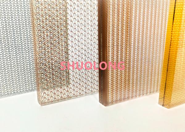 Bronze Color Decorative Copper Wire Mesh For Art Laminated Glass
