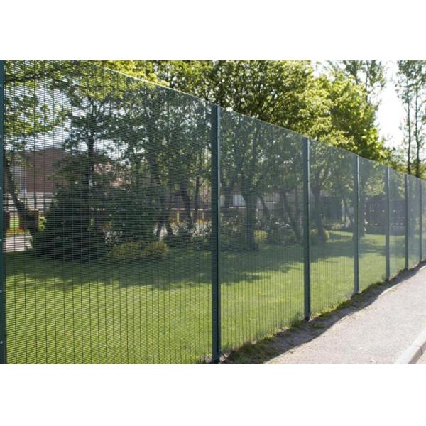 PVC Coated Surface 358 Security Mesh Panels 2.1 X 2.4 Meter For Prison Fence