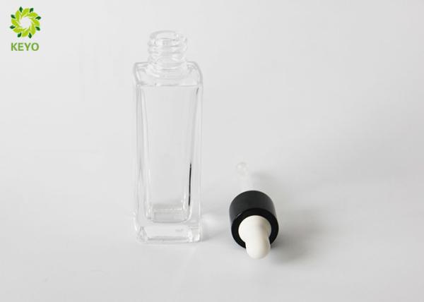 Clear Glass Makeup Containers / Dropper Bottles 30ml For Essential Oil