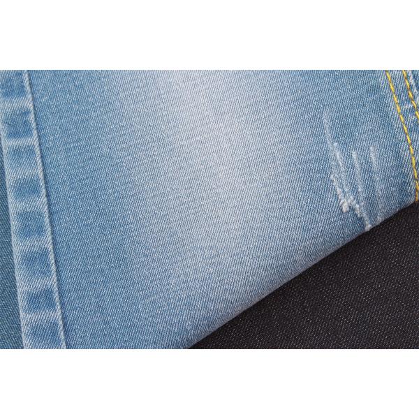 ткань джинсовой ткани лайкра полиэстера хлопка 9.2oz повторно использовала Sanforizing пряжи темно-синий