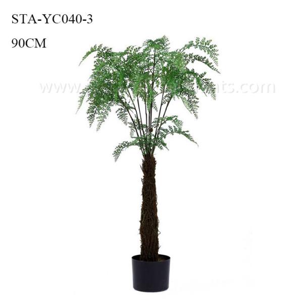 Home Decoration Artificial Fern Tree Single Stem Evergreen Non Toxic Lush Look
