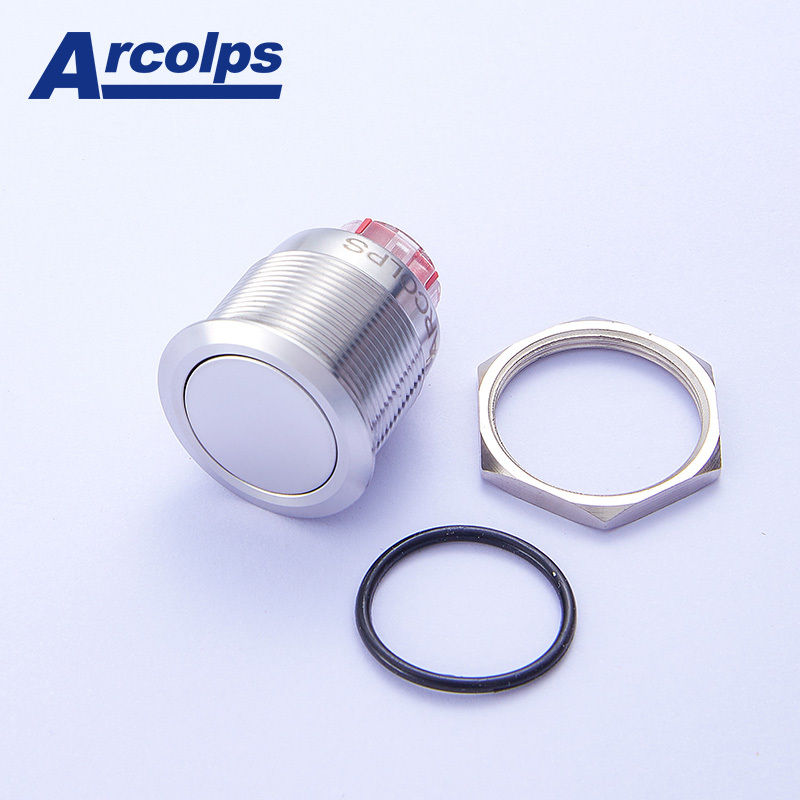 Tri Color LED RGB Push Button Switch 22mm Waterproof Momentary Switch