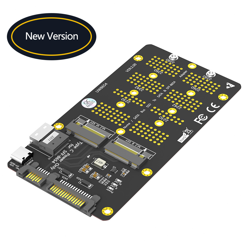 M.2 NGFF NVMe SSD SATA Bus SSD к SFF 8654 и карте адаптера SATA