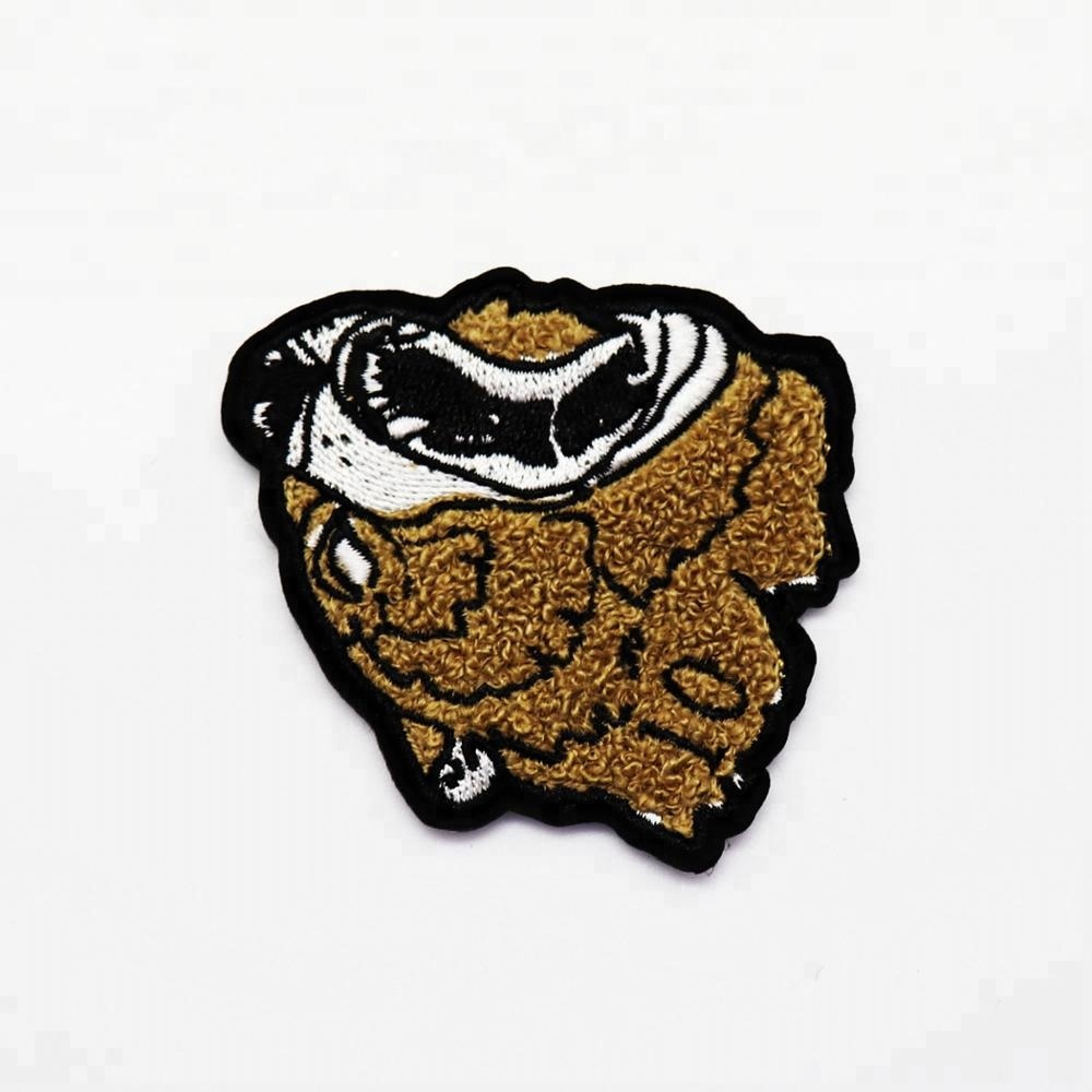 Custom Chenille Patch on With Tiger Logo Embroidery Patch Custom Embroidery