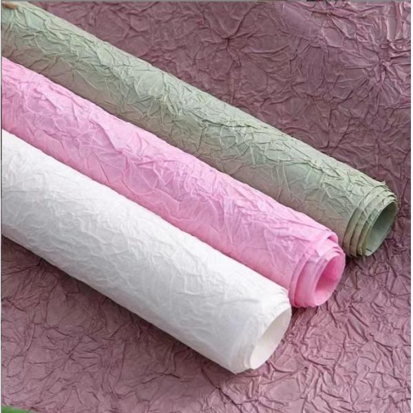 DIY Pleated Flower Wrapping Paper in Many Colors Handmade Stone Texture Inner Lining Paper Perfect for Valentine's Day