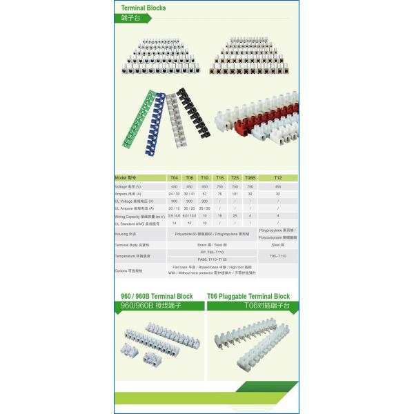 Исправленные винтом блоки терминала FT06-3W взрывателя PA66 2AG 6.3A 250V с VDE CE CQC