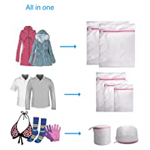 Mesh Laundry Bags for Delicates with Premium Zipper, Travel Storage Organize Bag, Clothing Washing Bags