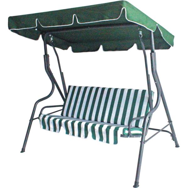 2/3-Person Patio Swing Chair with Convertible Canopy and Removable Thicken Cushion