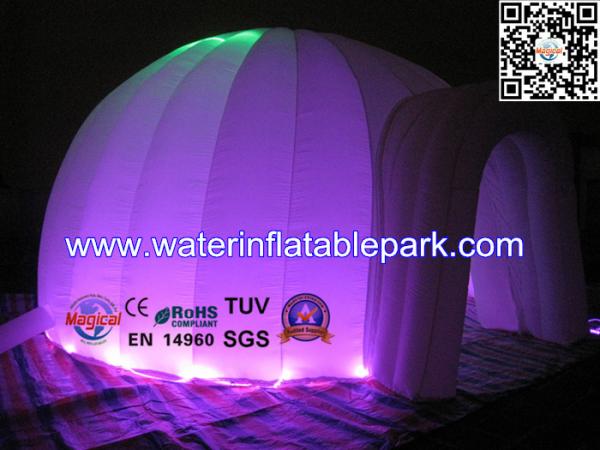 White Inflatable Clear Light Dome Tent  Outdoor Oxford Cloth