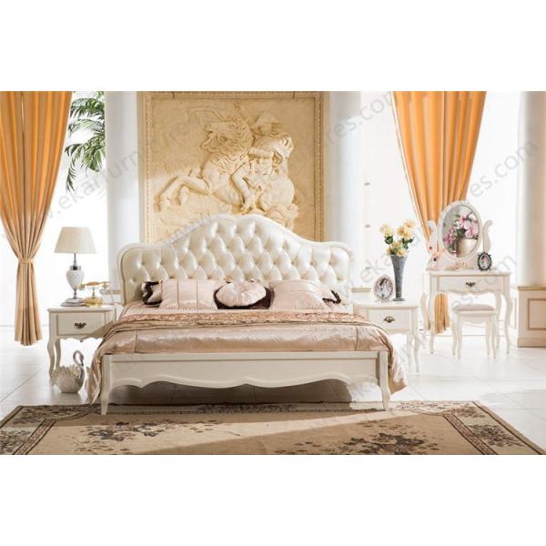 Rococo furniture, solid wood double bed 8009