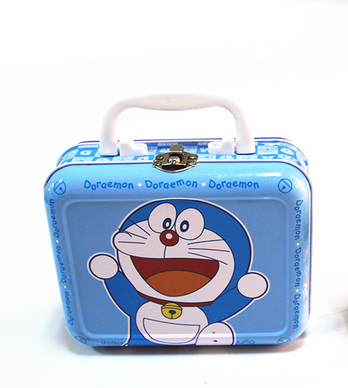 Batman Small Plain Lunch Tin Box Rectangular Shaped Blue / Black / White Color