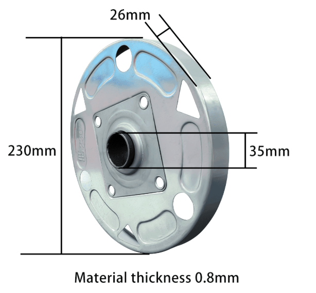 Galvanized Steel Rolling Shutter Door Flywheel Smooth Operation High Strength