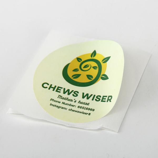 6 X 6cm Die Cut Printable Label Cutting Sticker Paper For Take Out Food