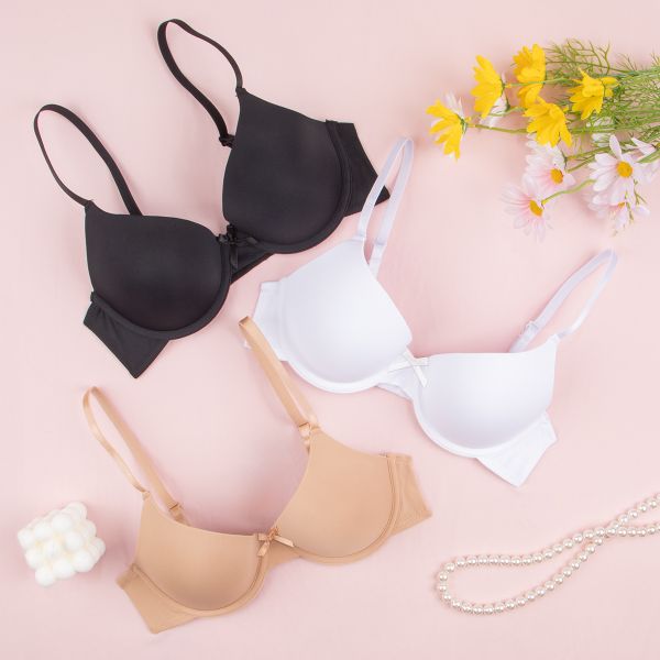 Women Bra Solid Colors New Arrival BCDE Cup Available Cute Bow Leisure Wholesale Solid Colors Underwear Bra for Women