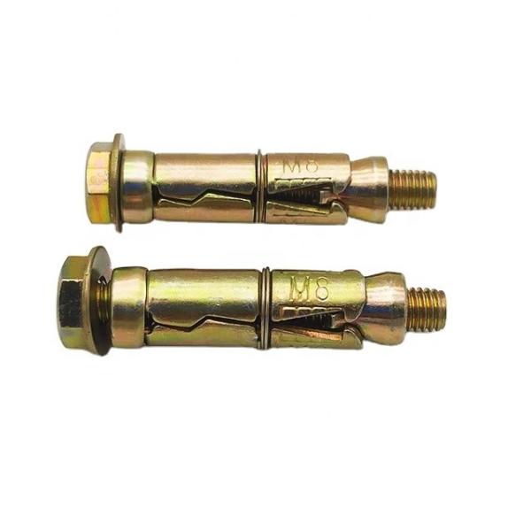 Ancre jaune de douille de boulon d'expansion de la cale M10 de plafond de zinc