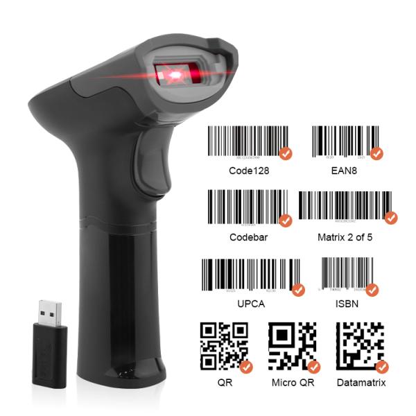 2024 Luckydoor Hot Selling 2D USB for Bluetooth Wireless 2.4G QR Code Reader A4 Size CMS Light Source for Scanning Com Stock