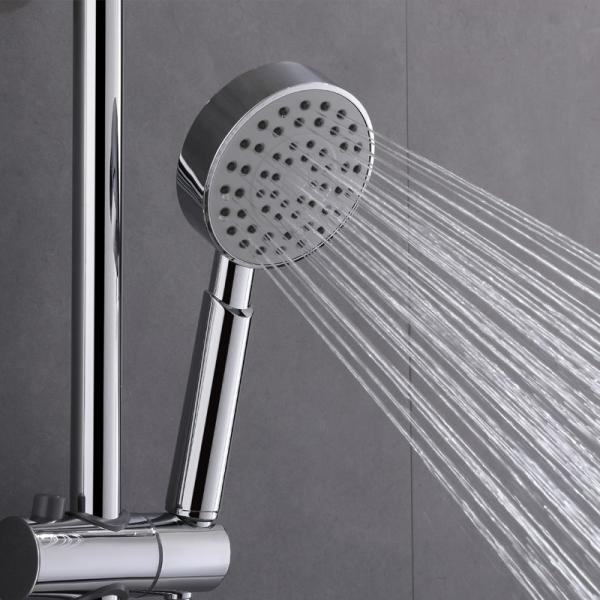 9 Inch ABS Plastic Round Shower Head , Durable Stainless Shower Slide Bar