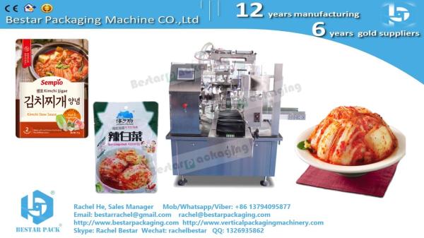 Mashed potato flat pouch doypack packaging machine with Bestar DIY pump