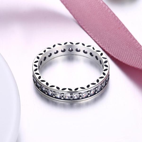 Стерлинговое серебряное кольцо тенниса 925 AAA CZ каменное