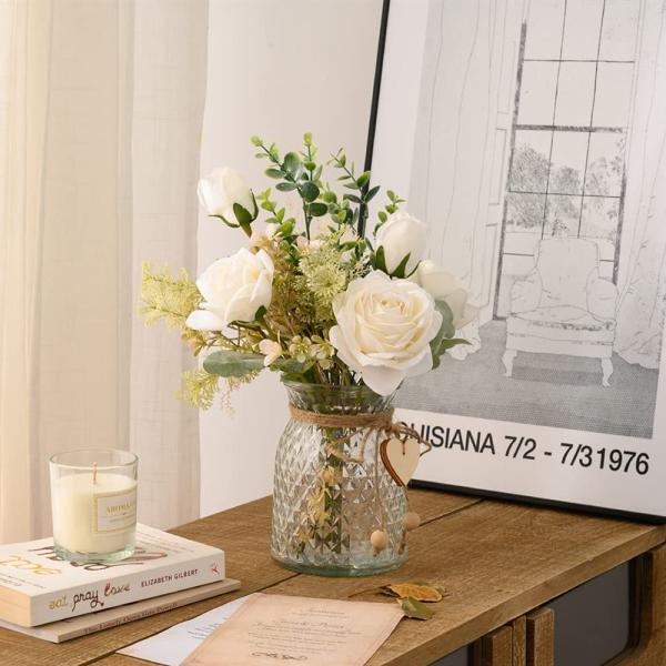 Amazon source artificial rose bouquets for living room and home decoration, artificial rose artificial flowers