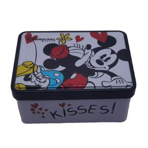 ディズニー ミッキー マウスのクッキーの貯蔵の包装のための蝶番を付けられたふたが付いている長方形の錫箱