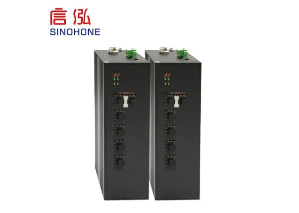 All Optical Ethernet 6 Port 100M / 1000M Gigabit Industrial Switch Support PTN