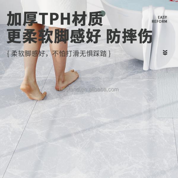 PVC Vinyl Floor Marble Sticker Self Adhesive Marble Wallpaper For Hotel