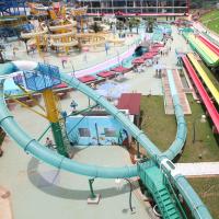 Aqua Park Water Slide Games , Aqua Loop Body Fiberglass Slides For Pools