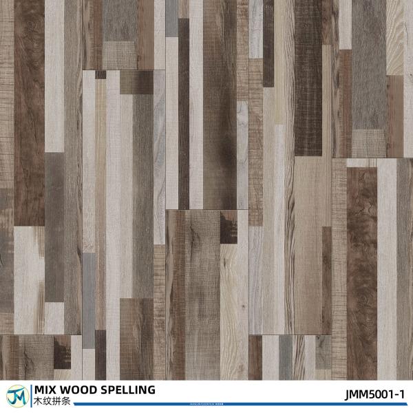 Fire Proof SPC Click Mixed Spelling Wood Flooring Plank 7inches X 48 Inches