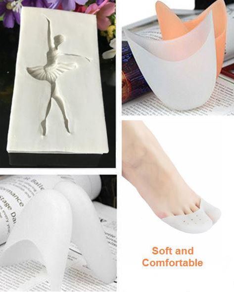 Ballet Shoe Foot Pads,Highly breathable ballet pointe shoes wear foot care dancing gel silicone toe pads