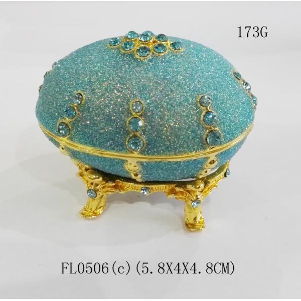 Home decor easter egg jewelry box faberge egg trinket box
