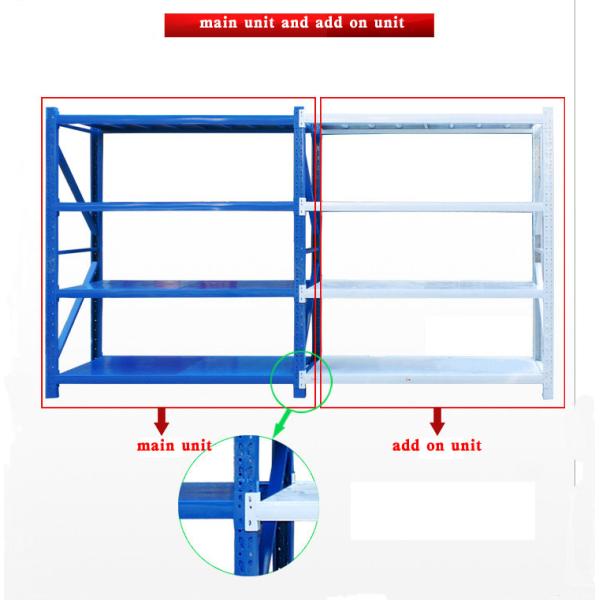 Голубое/серое стальное хранение кладет средств Shelving на полку обязанности в управлении пакгауза