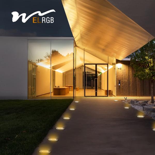 Lâmpadas de jardim LED com energia solar IP65 0,5W Lâmpadas de via solar