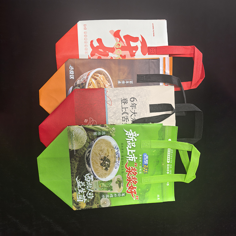 Custom Printed Non Woven Fabric Shopping Bags PP Spunbond 80gsm Reusable Eco Fabric
