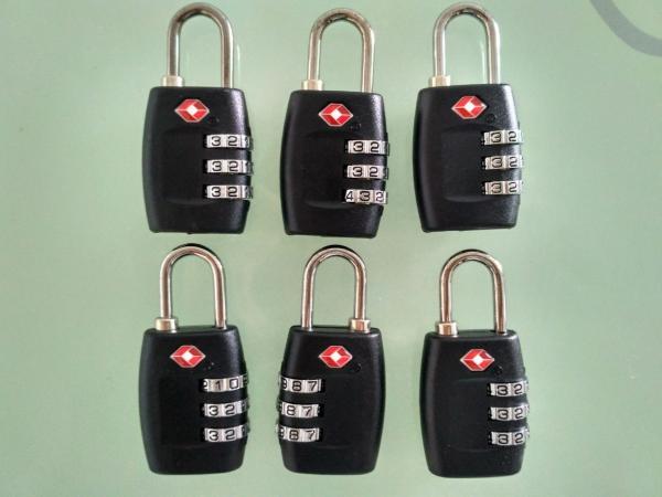PC / ABS Material TSA Approved Travel Locks 32.5g TSA 335 With 3 Dials