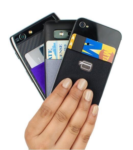 Custom 3M Sticker Royal Blue Lycra Phone Pocket Card Holder With Heat Transfer ,For College Of Nursing Collection