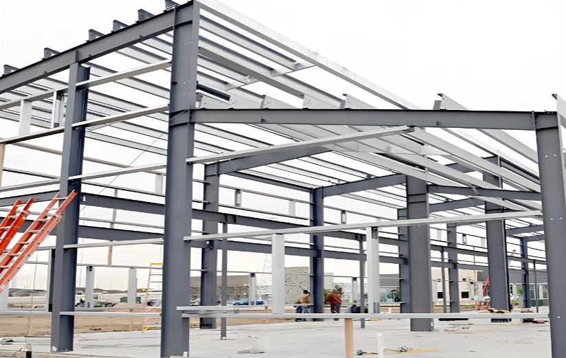 Clear Span Interior Steel Frame Warehouse with 500 kg/m² Load Capacity and Galvanized Anti-Rust Coating
