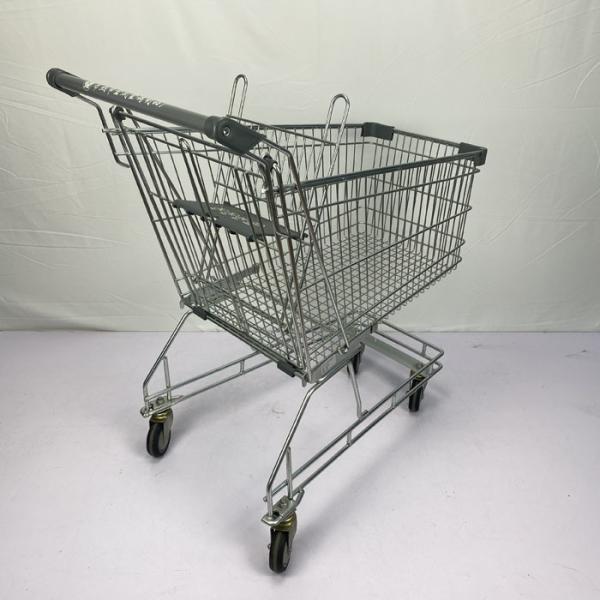 125L Conventional Metal Shopping Trolley Grocery Cart Australian Style PU Wheels CE Certificate