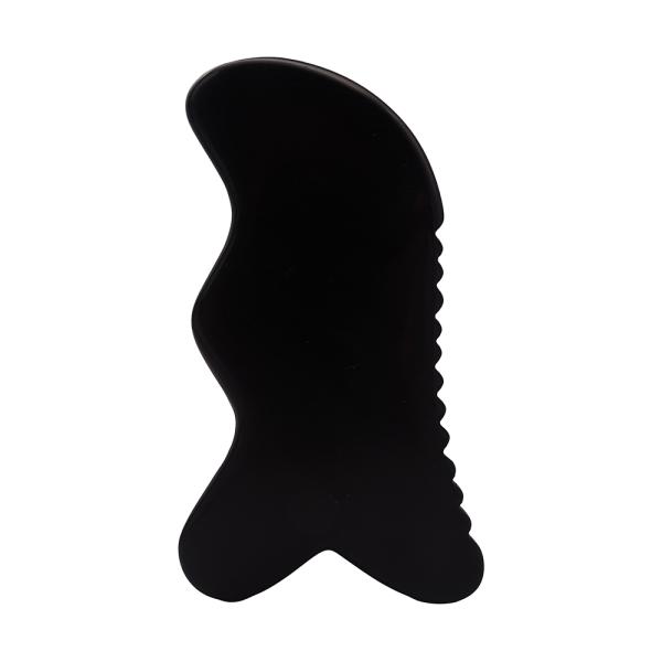Gua Sha Massage Tool Natural Black Bian Stone Guasha Tool for Foot Neck Back Face Massage