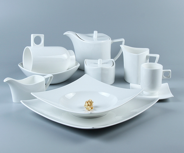 OEM ODM High Temperature Square Ceramic Dinnerware Sets