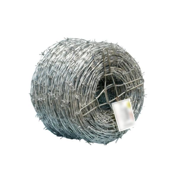 Oxidation Resistant Galvanized Barbed Wire Easy Assembled Long Use Life