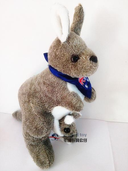 australian kangaroo with with flag bring baby brown plush stuffed toy pp cotton cheap economic animal toy lovery cartoon