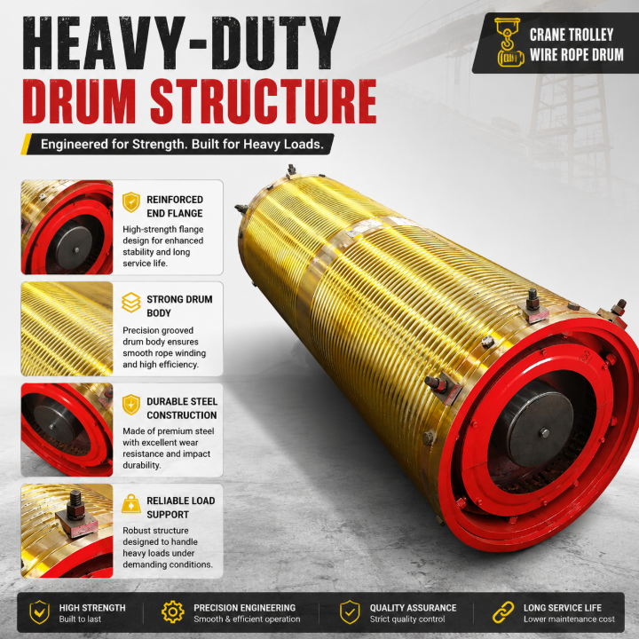 High Frequency Quenched Drum for Industrial Lifting